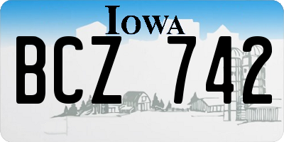 IA license plate BCZ742