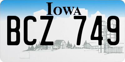 IA license plate BCZ749