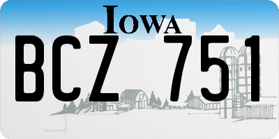 IA license plate BCZ751