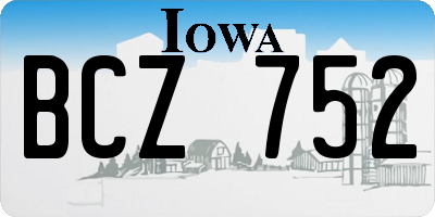 IA license plate BCZ752