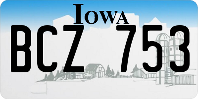 IA license plate BCZ753