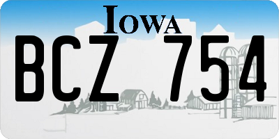 IA license plate BCZ754