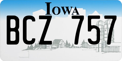 IA license plate BCZ757