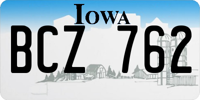 IA license plate BCZ762