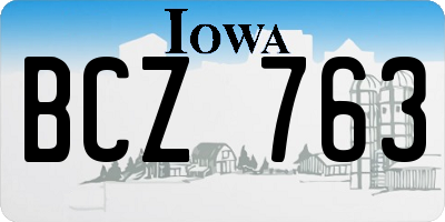 IA license plate BCZ763