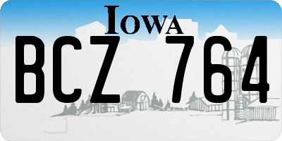 IA license plate BCZ764