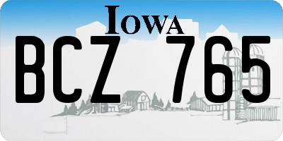 IA license plate BCZ765