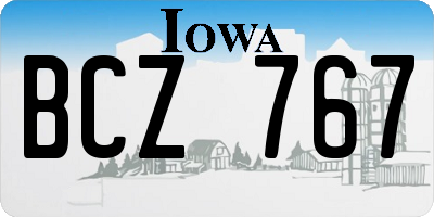 IA license plate BCZ767