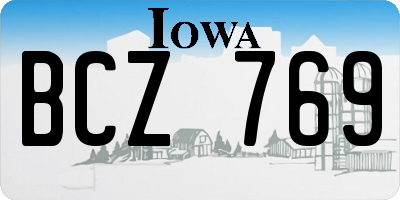 IA license plate BCZ769