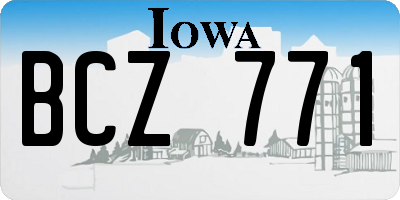 IA license plate BCZ771