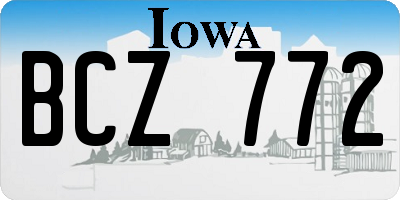 IA license plate BCZ772