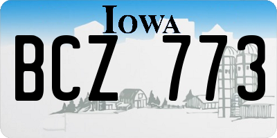 IA license plate BCZ773