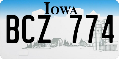 IA license plate BCZ774