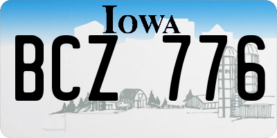 IA license plate BCZ776