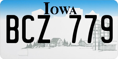 IA license plate BCZ779