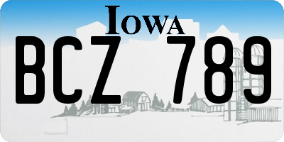 IA license plate BCZ789