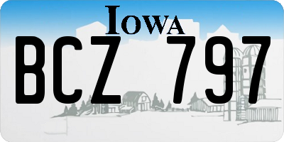IA license plate BCZ797
