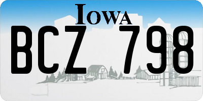 IA license plate BCZ798