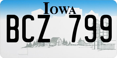 IA license plate BCZ799