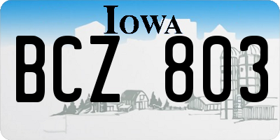 IA license plate BCZ803