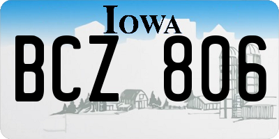 IA license plate BCZ806