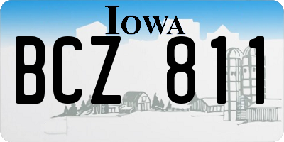 IA license plate BCZ811