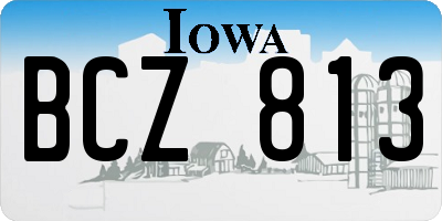 IA license plate BCZ813