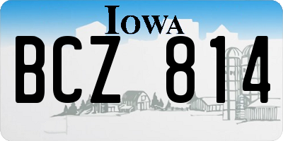 IA license plate BCZ814