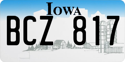 IA license plate BCZ817