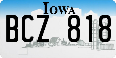 IA license plate BCZ818