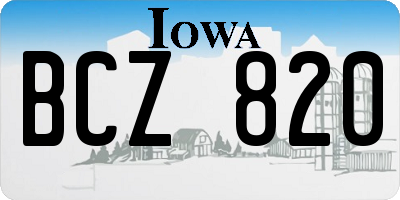 IA license plate BCZ820