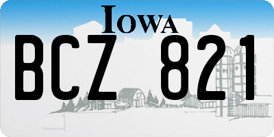 IA license plate BCZ821