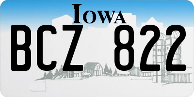 IA license plate BCZ822
