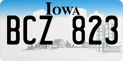 IA license plate BCZ823