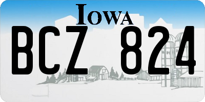 IA license plate BCZ824