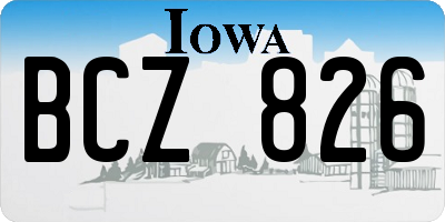 IA license plate BCZ826