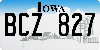 IA license plate BCZ827