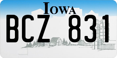 IA license plate BCZ831