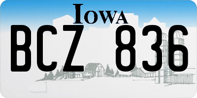 IA license plate BCZ836
