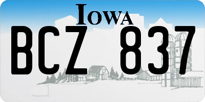 IA license plate BCZ837
