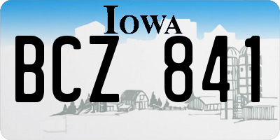IA license plate BCZ841