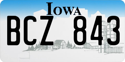 IA license plate BCZ843