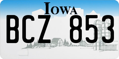 IA license plate BCZ853