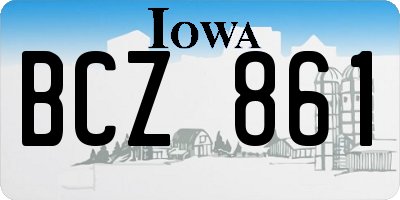 IA license plate BCZ861
