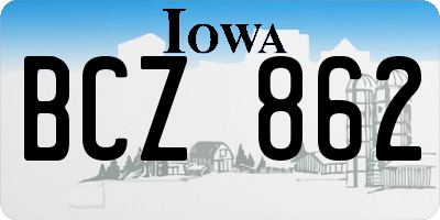 IA license plate BCZ862