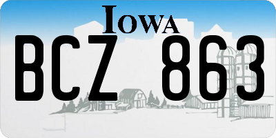 IA license plate BCZ863
