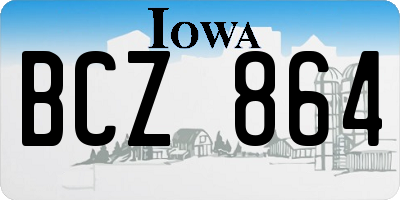 IA license plate BCZ864