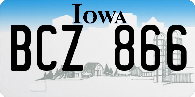 IA license plate BCZ866