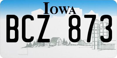 IA license plate BCZ873