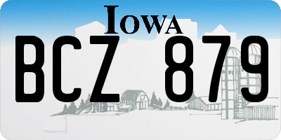 IA license plate BCZ879